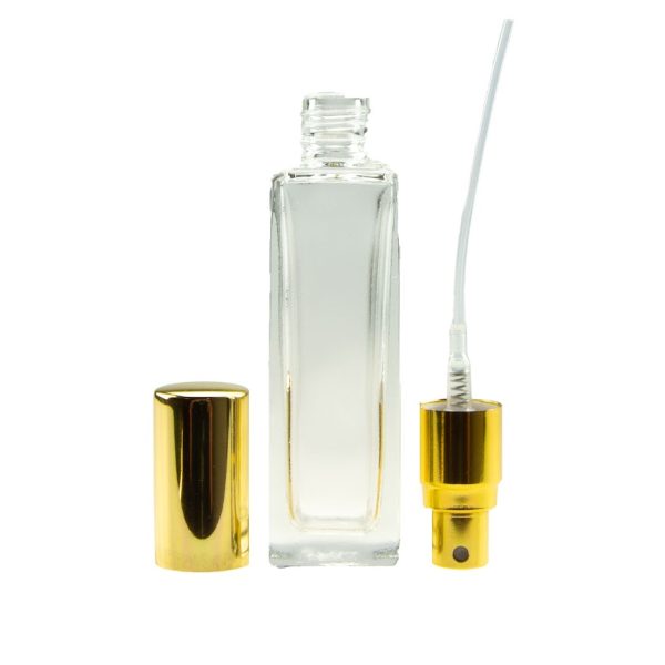 Butelka ze złotym atomizerem 20 ml