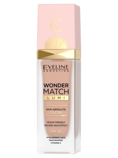 Eveline Cosmetics Wonder Match Lumi luksusowy podkład rozświetlający do twarzy 20 Nude 30ml