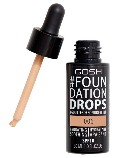 Gosh Foundation Drops nawilżająco-wygładzający podkład do twarzy 006 Tawny 30ml