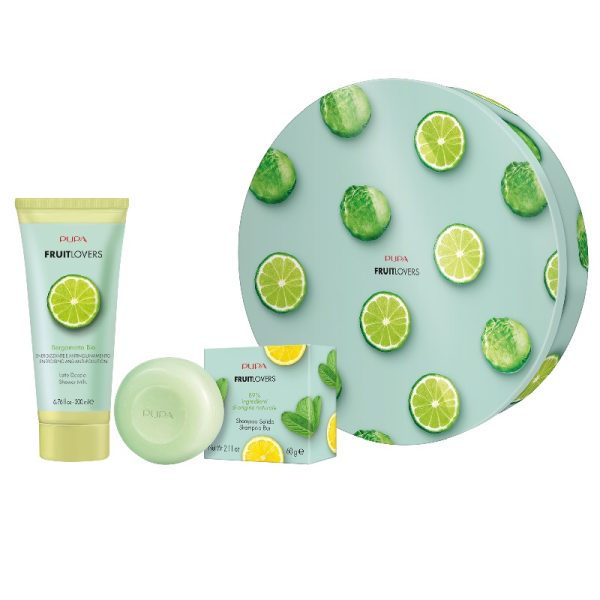 Pupa Milano Fruit Lovers Bergamot zestaw żel pod prysznic 200ml + szampon  w kostce 60g