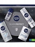 Nivea Men Silver Protect zestaw pianka do golenia 200ml + żel pod prysznic 250ml + balsam po goleniu 100ml + antyperspirant roll-on 50ml