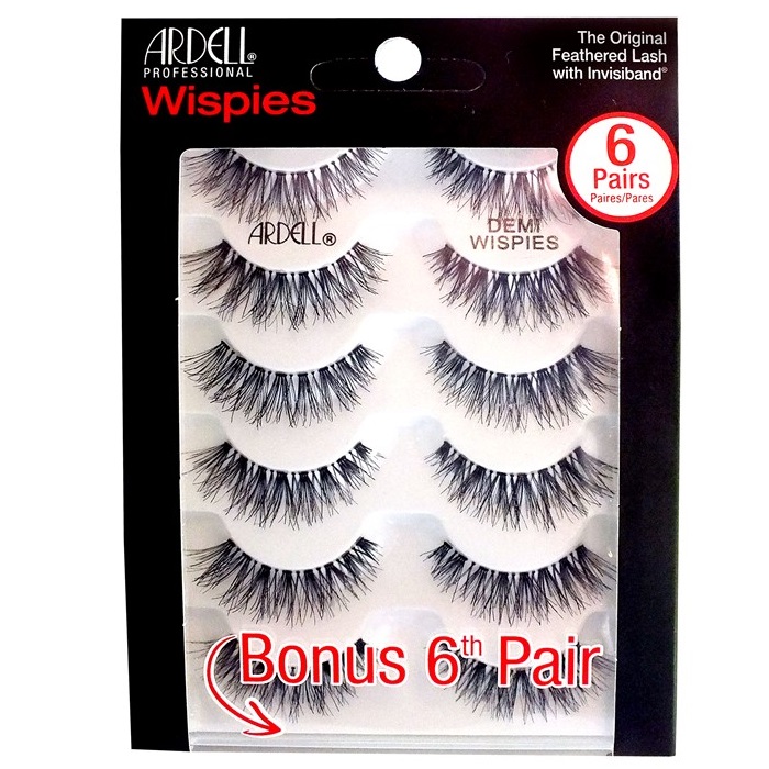 Ardell Demi Wispies 6-Pack sztuczne rzęsy na pasku 6 par Black