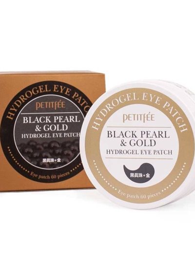 Petitfee Black Pearl & Gold Hydrogel Eye Patch wygładzające hydrożelowe płatki pod oczy ze złotem i wyciągiem z czarnej perły 60szt.
