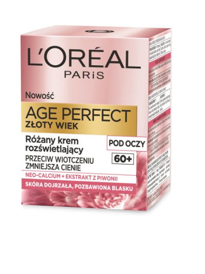 L'Oreal Paris Age Perfect Złoty Wiek 60+ różany krem rozświetlający pod oczy 15ml