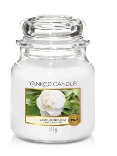 Yankee Candle Świeca zapachowa średni słój Camellia Blossom 411g