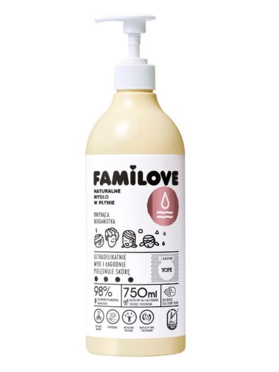 Yope Familove naturalne mydło w płynie Kwitnąca Bergamotka 750ml