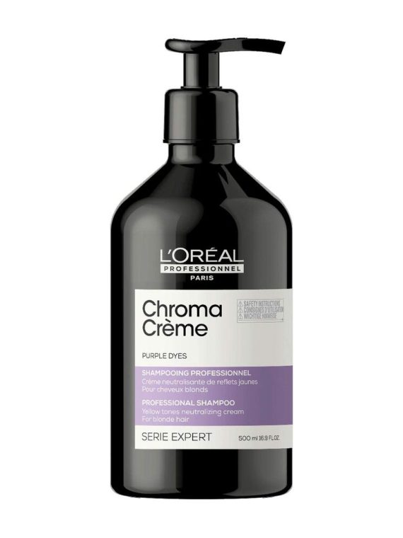 L'Oreal Professionnel Serie Expert Chroma Creme Purple Shampoo kremowy szampon do neutralizacji żółtych tonów na włosach blond 500ml