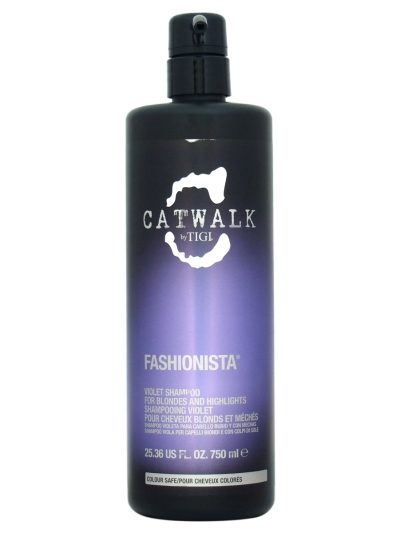 Tigi Catwalk Fashionista Violet Shampoo szampon do włosów blond i z pasemkami 750ml