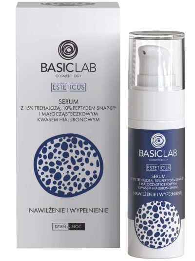 BasicLab Esteticus serum z trehalozą 15% i 10% peptydem Nawilżenie i Wypełnienie 30ml