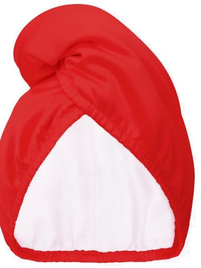 Glov Satin Towel Wrap dwustronny turban satynowy do włosów Red