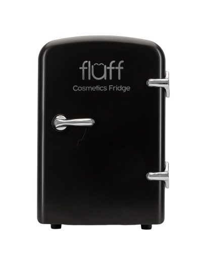 Fluff Cosmetics Fridge lodówka kosmetyczna ze srebrnym logo Czarna Matowa