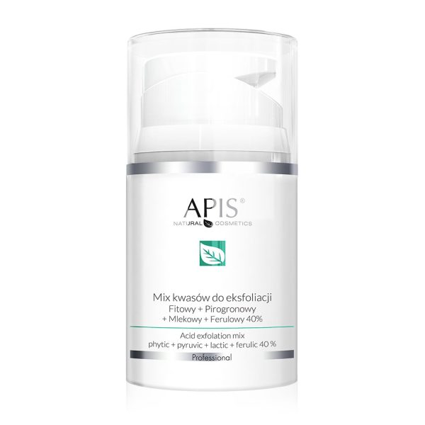 APIS Exfoliation Acid mix kwasów do eksfoliacji Fitowy + Pirogronowy + Mlekowy + Ferulowy 40% 50ml