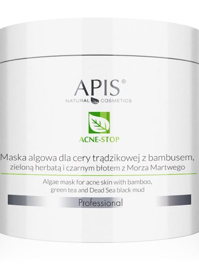 APIS Acne-Stop maska algowa dla cery trądzikowej z bambusem zieloną herbatą i czarnym błotem z Morza Martwego 200g