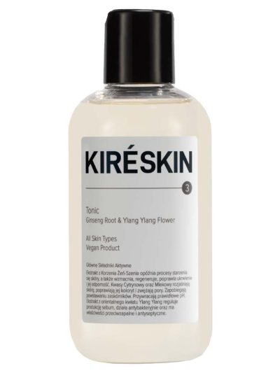 Kire Skin Tonic tonik do twarzy Korzeń Żeń szeń & Kwiat Ylang Ylang 200ml Disc top
