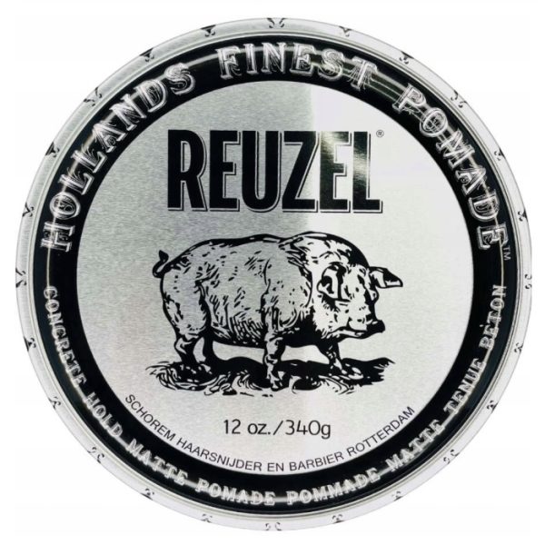 Reuzel Hollands Finest Pomade Concrete Hold Matte matująca pomada do włosów na bazie wody 340g