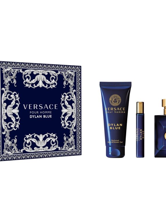 Versace Pour Homme Dylan Blue zestaw woda toaletowa 100ml + miniatura wody toaletowej 10ml + żel pod prysznic 150ml