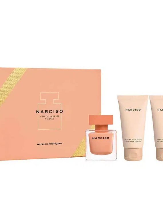 Narciso Rodriguez Ambree zestaw woda perfumowana 50ml + balsam do ciała 50ml + żel pod prysznic 50ml