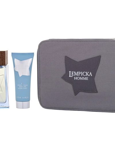 Lolita Lempicka Lempicka Homme zestaw woda toaletowa spray 100ml + żel po goleniu 75ml + kosmetyczka