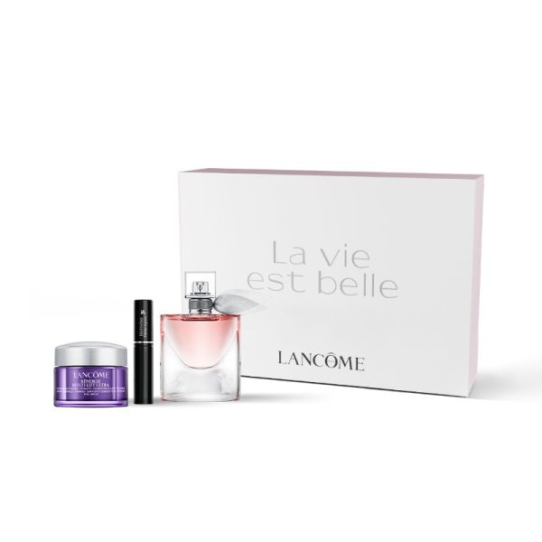 Lancome La Vie Est Belle zestaw woda perfumowana 50ml + Renergie Multi-Lift Ultra 15ml + Hypnose Volume-A-Porter Mascara 2ml