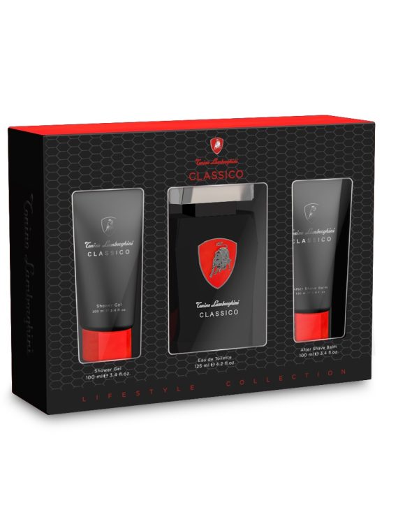 Tonino Lamborghini Classico zestaw woda toaletowa 125ml + balsam po goleniu 100ml + żel pod prysznic 100ml