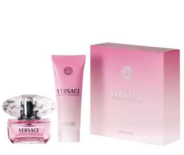 Versace Bright Crystal zestaw woda toaletowa 50ml + balsam do ciała 100ml