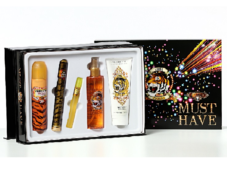 Cuba Original Cuba Tiger Must Have zestaw woda perfumowana 100ml + woda perfumowana 35ml + miniatura wody perfumowanej 15ml + mgiełka 200ml + balsam do ciała 200ml