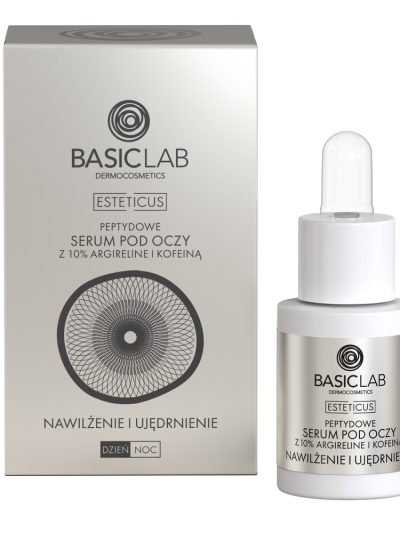 BasicLab Esteticus peptydowe serum pod oczy z 10% argireline i kofeiną Nawilżenie i Ujędrnienie 15ml