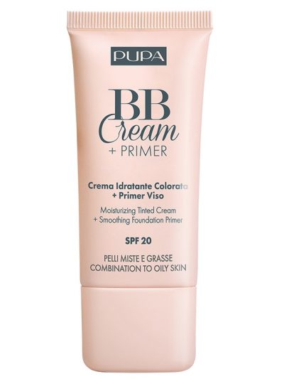 Pupa Milano BB Cream + Primer Combination To Oily Skin SPF20 krem BB i baza pod makijaż do cery tłustej i mieszanej 004 Bronze 30ml