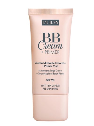 Pupa Milano BB Cream + Primer All Skin Types SPF20 krem BB i baza pod makijaż do wszystkich rodzajów cery 003 Sand 30ml