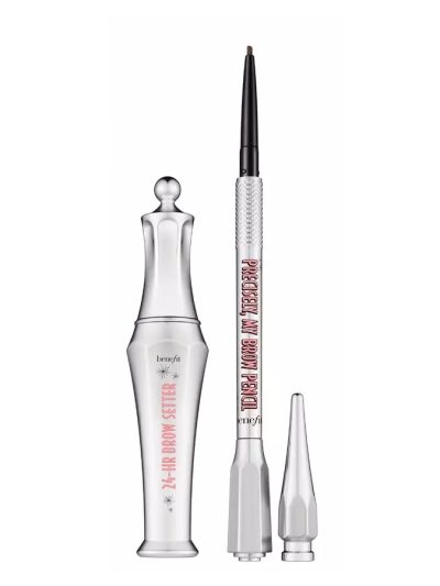 Benefit 2 Brow Bigshots zestaw 24-Hour Brow Setter żel do brwi Clear 7ml + Precisely My Brow Pencil kredka do brwi Warm Deep Brown 0.08g