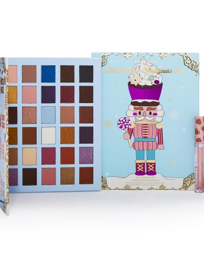 Makeup Revolution I Heart Revolution Christmas Nutcracker Makeup Set zestaw Pan Nutcracker Shadow Palette paleta cieni do powiek 30x0.9g + Nutcracker Lip Glosses błyszczyk do ust 2x2.5ml