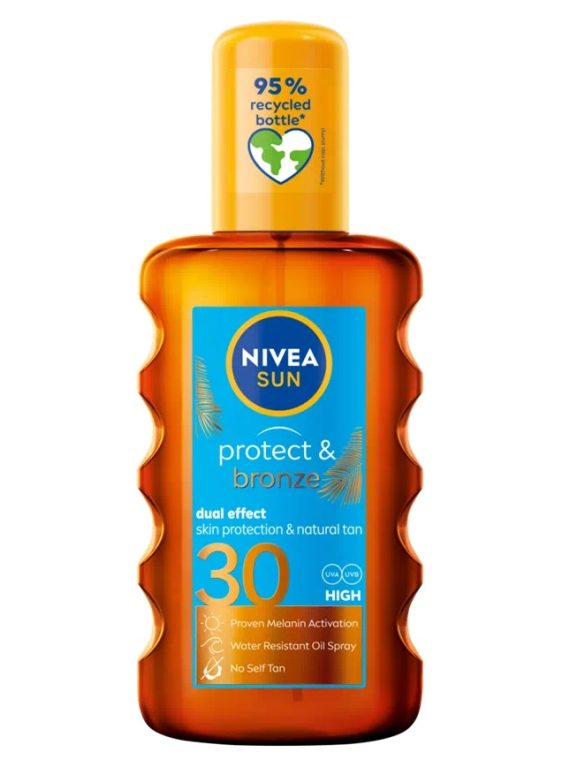 Nivea Sun Protect & Bronze olejek do opalania w sprayu aktywujący naturalną opaleniznę SPF30 200ml