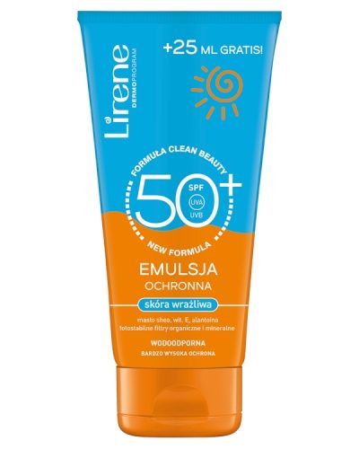 Lirene Sun emulsja ochronna skóra wrażliwa SPF50+ 175ml