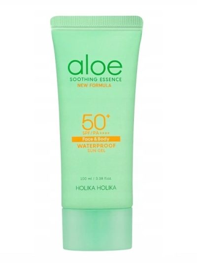 HOLIKA HOLIKA Aloe Soothing Essence Face & Body Waterproof Sun Gel SPF50+ żel przeciwsłoneczny do twarzy i ciała 100ml