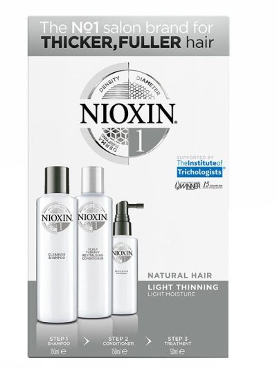 NIOXIN System 1 zestaw szampon do włosów 150ml + odżywka do włosów 150ml + kuracja 50ml