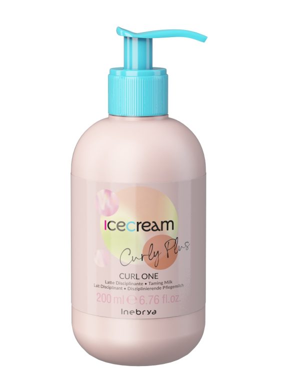 Inebrya Ice Cream Curly Plus dyscyplinujące mleczko do włosów kręconych i falowanych 200ml