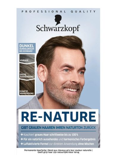 Schwarzkopf Re-Nature Men krem niwelujący siwe włosy Ciemny