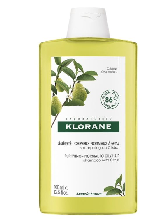 Klorane Purifying Shampoo oczyszczający szampon do włosów z ekstraktem z cytrusów 400ml