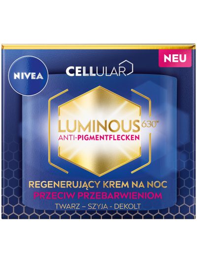 Nivea Cellular Luminous 630® regenerujący krem na noc przeciw przebarwieniom 50ml
