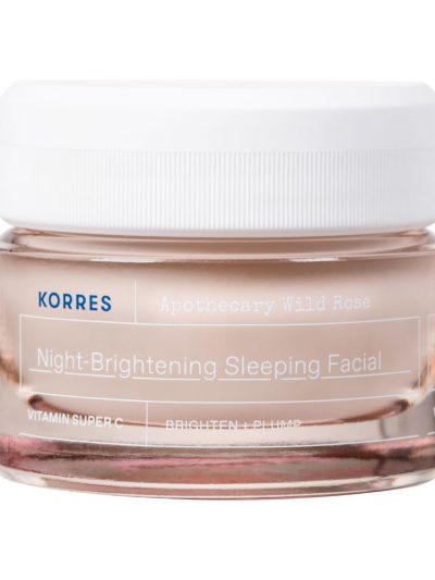 Korres Apothecary Wild Rose Night-Brightening Sleeping Facial rozświetlający krem do twarzy na noc 40ml