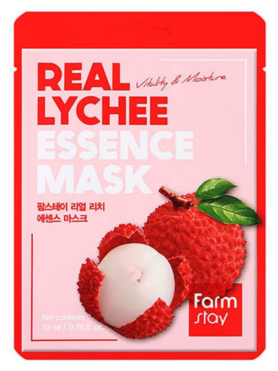 FarmStay Real Lychee Essense Mask nawilżająca maseczka w płachcie z ekstraktem z liczi 23ml