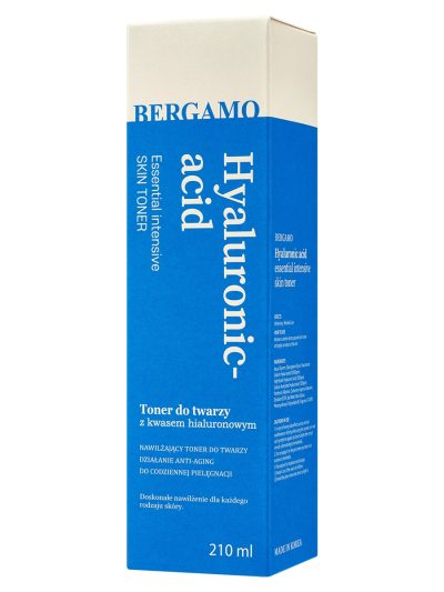 BERGAMO Hyaluronic Acid toner do twarzy z kwasem hialuronowym 210ml