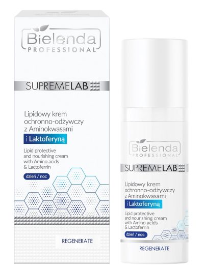 Bielenda Professional SupremeLab Regenerate lipidowy krem ochronno-odżywczy z Aminokwasami i Laktoferyną 50ml