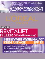 L'Oreal Paris Revitalift Filler [HA] SPF50 intensywnie wypełniający krem do twarzy przeciw oznakom starzenia 50ml