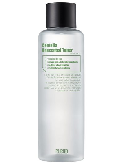 PURITO Centella Unscented Toner bezzapachowy toner z ekstraktem z wąkroty azjatyckiej 200ml