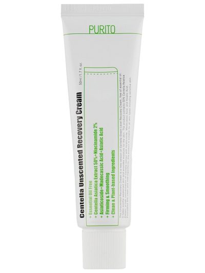 PURITO Centella Unscented Recovery Cream bezzapachowy krem regenerujący na bazie wąkroty azjatyckiej 50ml