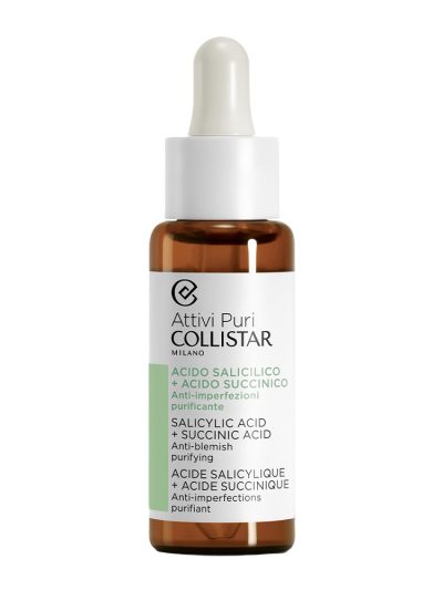Collistar Attivi Puri Salicylic Acid + Succinic Acid Anti-Blemish Purifying serum do twarzy redukujące niedoskonałości z kwasem salicylowym 30ml