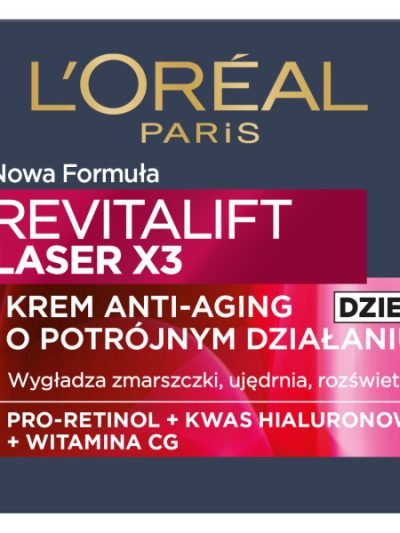 L'Oreal Paris Revitalift Laser X3 krem anti-aging o potrójnym działaniu na dzień 50ml