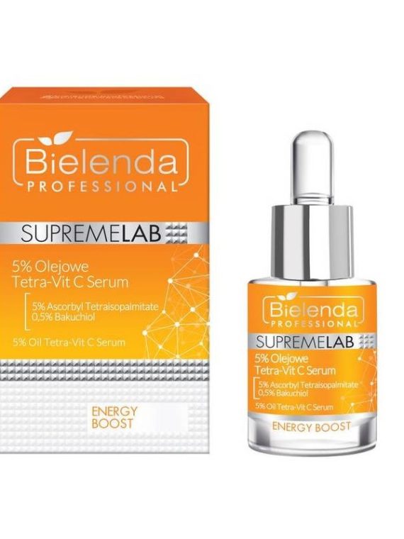 Bielenda Professional SupremeLab Energy Boost 5 % olejowe Tetra-Vit C serum 15ml