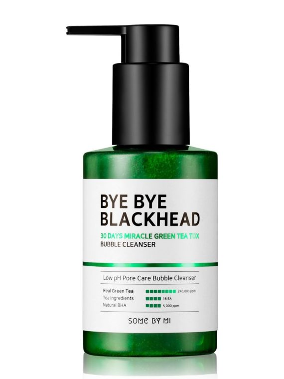 Some By Mi Bye Bye Blackhead 30 Days Miracle Green Tea Tox Bubble Cleanser oczyszczająca pianka do twarzy 120ml